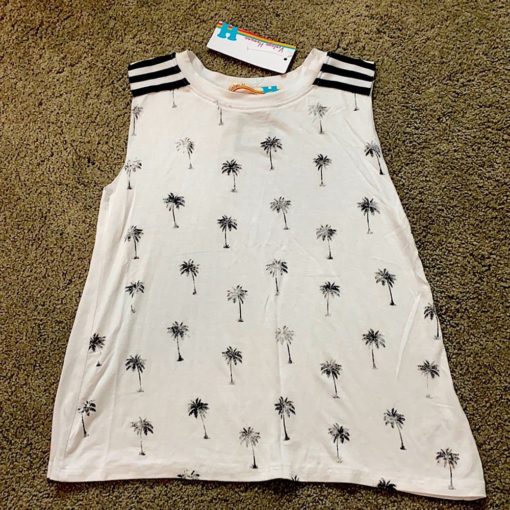 Girls small palm tree tank